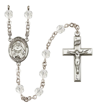 Silver-Plated 6mm Saint Julie Billiart  Engraved Catholic Rosaries