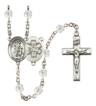 Silver-Plated 6mm Guardian Angel / EMT Rosary