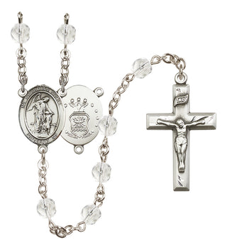 Silver-Plated 6mm Guardian Angel / Air Force Rosary