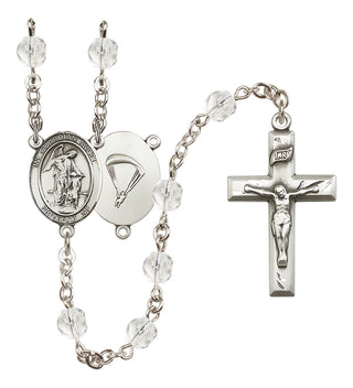 Silver-Plated 6mm Guardian Angel/Paratrooper Rosary