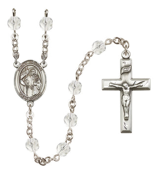 Silver-Plated 6mm Saint Ursula  Engraved Catholic Rosaries