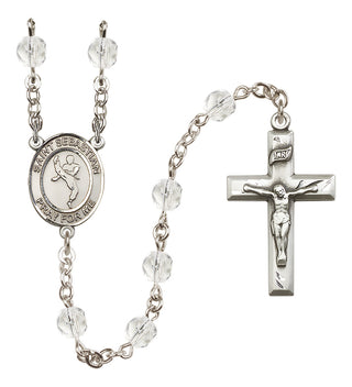 Silver-Plated 6mm Saint Sebastian/Martial Arts Rosary