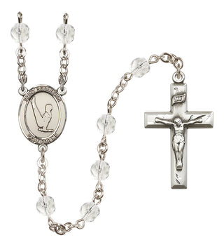 Silver-Plated 6mm Saint Sebastian/Gymnastics Rosary