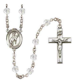 Silver-Plated 6mm Saint Sebastian / Rodeo Rosary