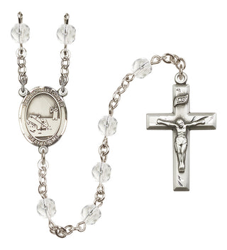 Silver-Plated 6mm Saint Christopher / Fishing Rosary