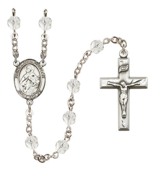 Silver-Plated 6mm Saint Maria Goretti  Engraved Catholic Rosaries