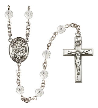 Silver-Plated 6mm Saint Germaine Cousin  Engraved Catholic Rosaries