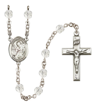 Silver-Plated 6mm Saint Alphonsus  Engraved Catholic Rosaries
