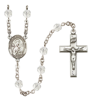 Silver-Plated 6mm Our Lady of Perpetual Help  Engraved Catholic Rosaries
