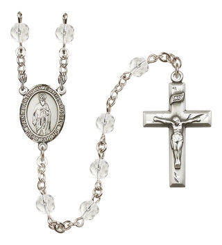Silver-Plated 6mm Saint Bartholomew the Apostle  Engraved Catholic Rosaries
