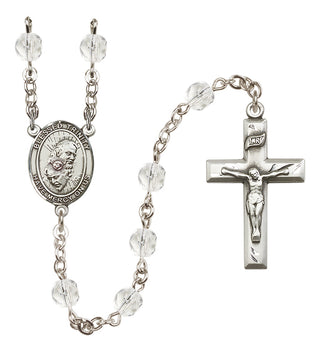 Silver-Plated 6mm Blessed Trinity  Engraved Catholic Rosaries