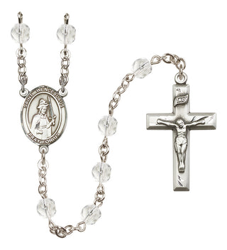 Silver-Plated 6mm Saint Wenceslaus  Engraved Catholic Rosaries