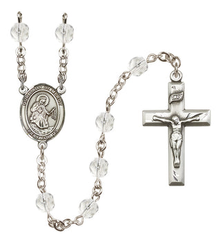 Silver-Plated 6mm Our Lady of Mercy  Engraved Catholic Rosaries