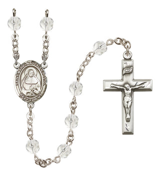 Silver-Plated 6mm Saint Marie Magdalen Postel  Engraved Catholic Rosaries