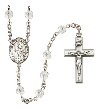 Silver-Plated 6mm Saint Joseph of Arimathea  Engraved Catholic Rosaries