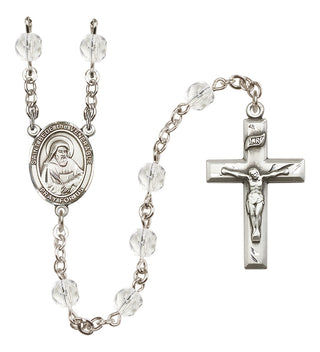 Silver-Plated 6mm Saint Bede the Venerable  Engraved Catholic Rosaries