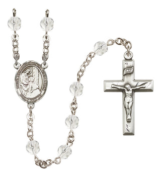 Silver-Plated 6mm Saint Elizabeth of the Visitation  Engraved Catholic Rosaries