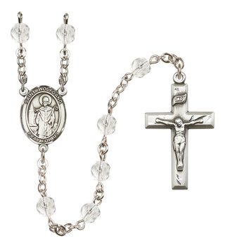 Silver-Plated 6mm Saint Wolfgang  Engraved Catholic Rosaries