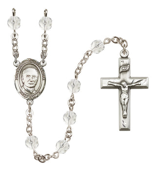 Silver-Plated 6mm Saint Hannibal  Engraved Catholic Rosaries