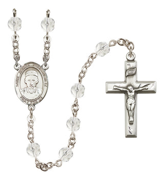Silver-Plated 6mm Saint Joseph Freinademetz  Engraved Catholic Rosaries