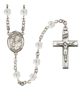 Silver-Plated 6mm Saint Rene Goupil  Engraved Catholic Rosaries