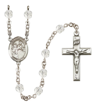 Silver-Plated 6mm Saint Nimatullah  Engraved Catholic Rosaries
