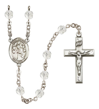 Silver-Plated 6mm Saint Felicity  Engraved Catholic Rosaries