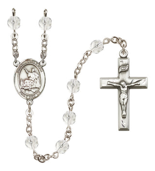 Silver-Plated 6mm Saint John Licci  Engraved Catholic Rosaries