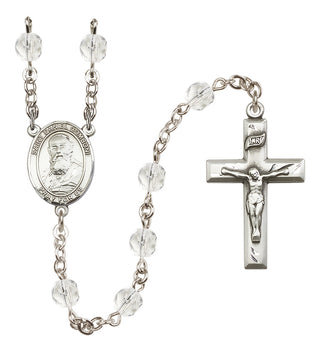 Silver-Plated 6mm Saint Daniel Comboni  Engraved Catholic Rosaries