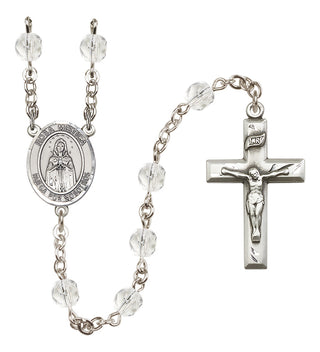 Silver-Plated 6mm Our Lady Rosa Mystica  Engraved Catholic Rosaries