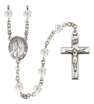 Silver-Plated 6mm Saint Anthony Mary Claret  Engraved Catholic Rosaries