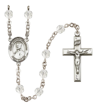 Silver-Plated 6mm Saint Andre Bessette  Engraved Catholic Rosaries