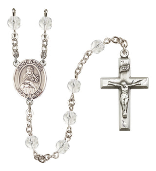 Silver-Plated 6mm Saint Fidelis  Engraved Catholic Rosaries