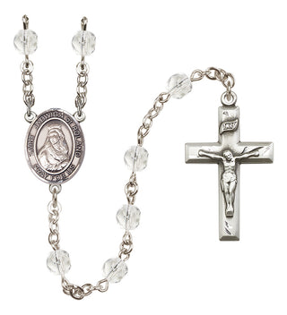 Silver-Plated 6mm Saint Jadwiga of Poland  Engraved Catholic Rosaries