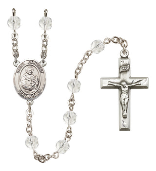 Silver-Plated 6mm Saint Norbert of Xanten  Engraved Catholic Rosaries