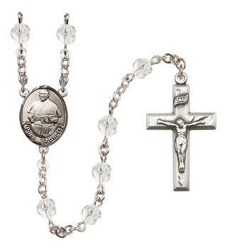 Silver-Plated 6mm Pope Francis Rosary