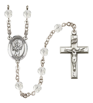 Silver-Plated 6mm Saint Christopher/Baseball Rosary