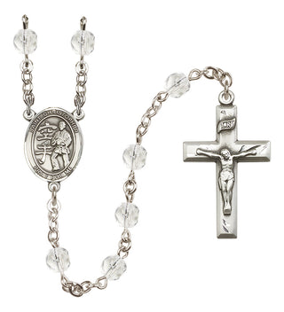 Silver-Plated 6mm Saint Christopher / Karate Rosary