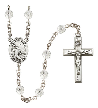 Silver-Plated 6mm Saint Sebastian / Football Rosary