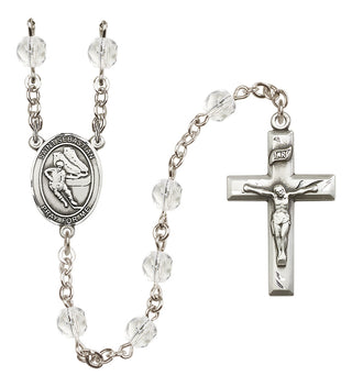 Silver-Plated 6mm Saint Sebastian / Hockey Rosary