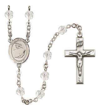 Silver-Plated 6mm Saint Sebastian/Gymnastics Rosary