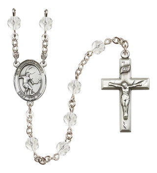 Silver-Plated 6mm Guardian Angel/Soccer Rosary