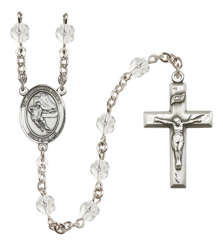 Silver-Plated 6mm Guardian Angel/Hockey Rosary