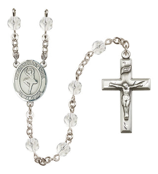 Silver-Plated 6mm Guardian Angel/Dance Rosary