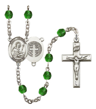 Saint Benedict Rosary with Emerald Beads