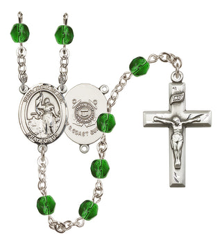 Silver-Plated 6mm Saint Joan of Arc /Coast Guard Rosary