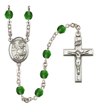 Silver-Plated 6mm Saint Mark the Evangelist  Engraved Catholic Rosaries