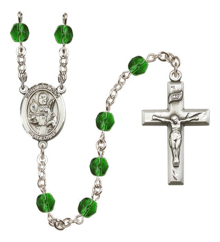 Silver-Plated 6mm Saint Raymond Nonnatus  Engraved Catholic Rosaries