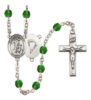 Silver-Plated 6mm Guardian Angel/Paratrooper Rosary