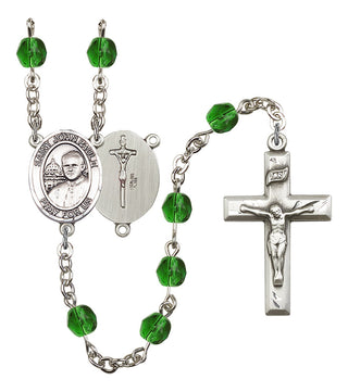 Saint John Paul II Rosary with Emerald Beads